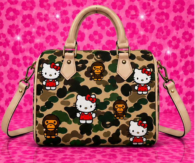 Camo HK Bape Pillow Bag