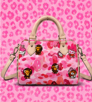 Pink Bape Pillow Bag