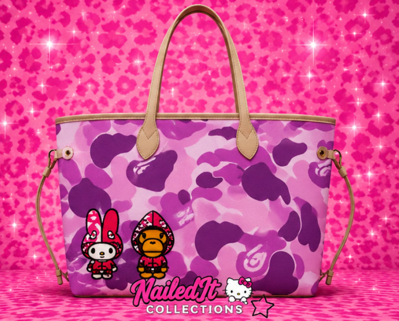 Purple Camo Tote Bag