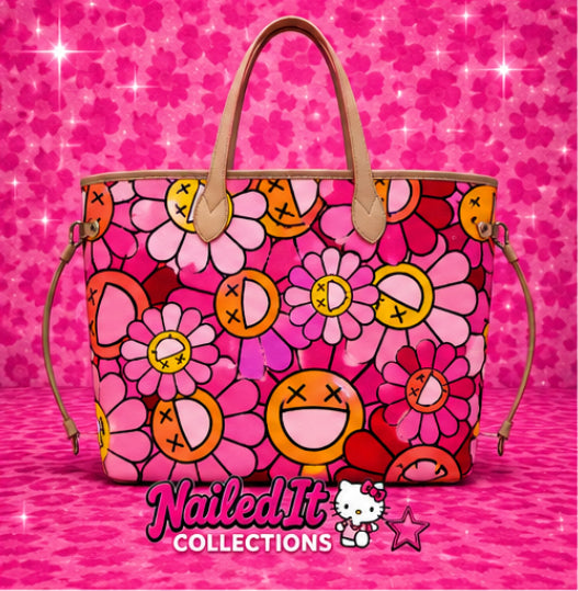 Pink Murakami Tote Bag